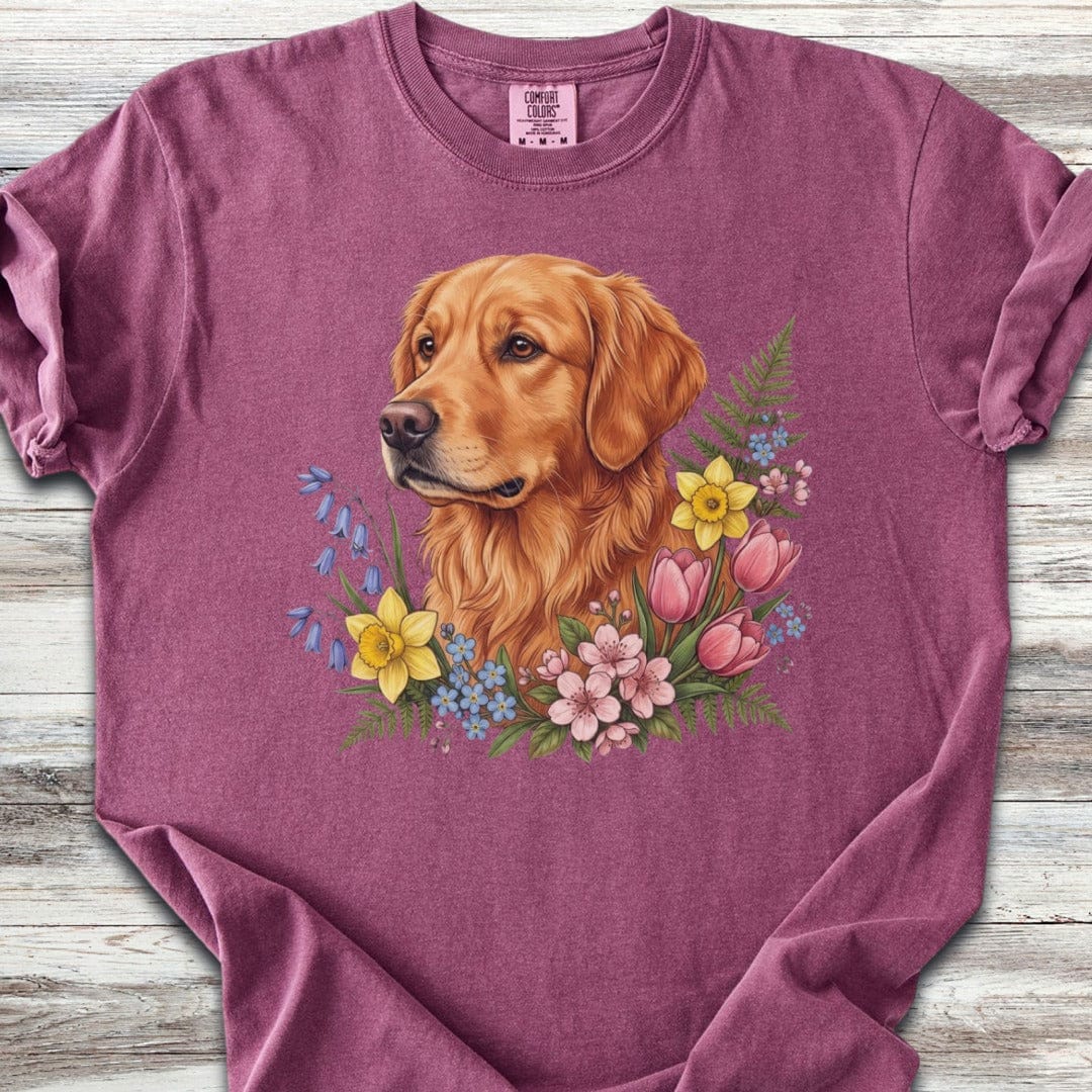 Golden Retriever Spring Portrait T-Shirt