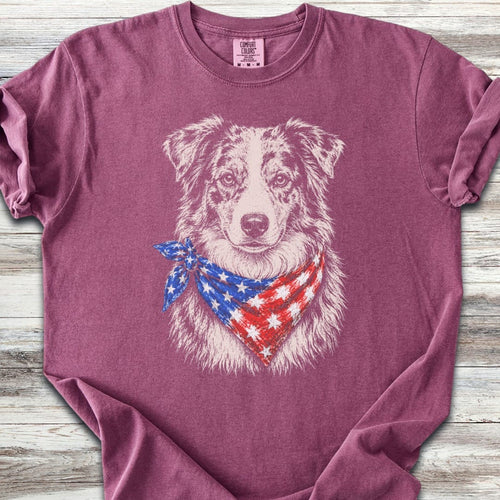 Australian Shepherd Merle Patriot T-Shirt
