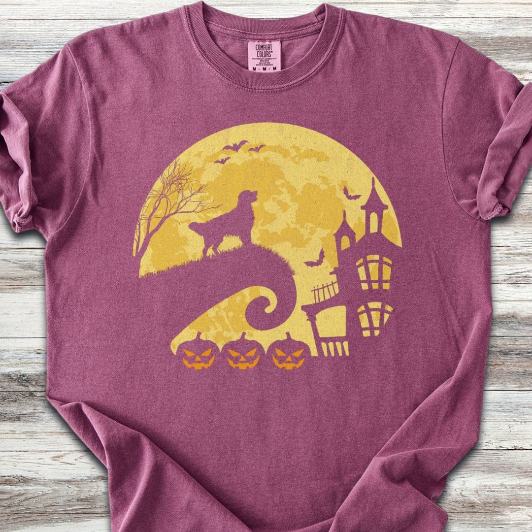 Golden Retriever Halloween Moon T-Shirt