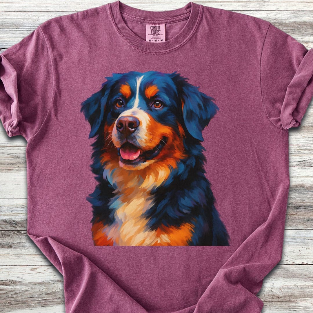 Bernese Mountain Dog Oil Painting T-Shirt