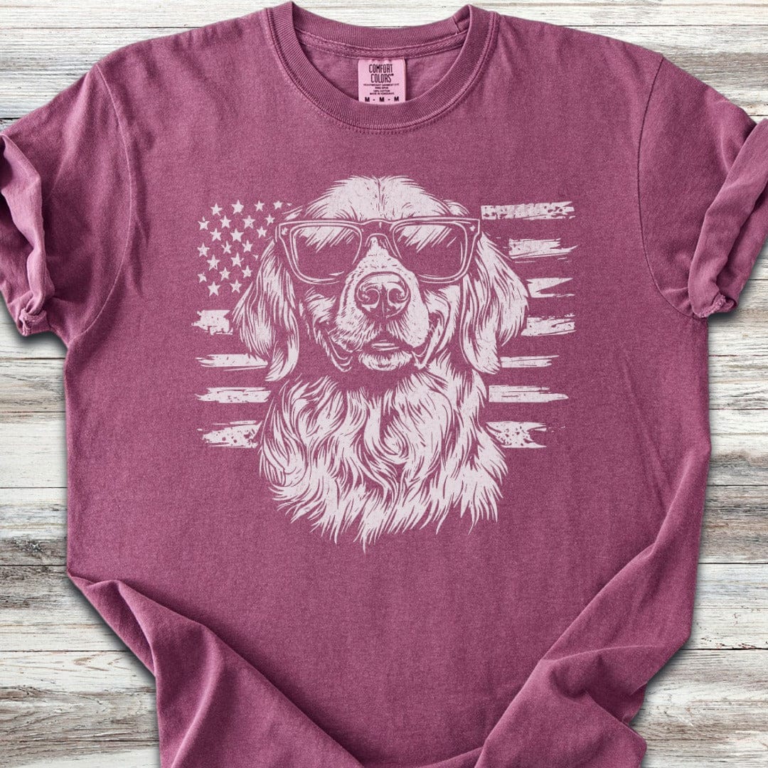 Golden Retriever Flag T-Shirt