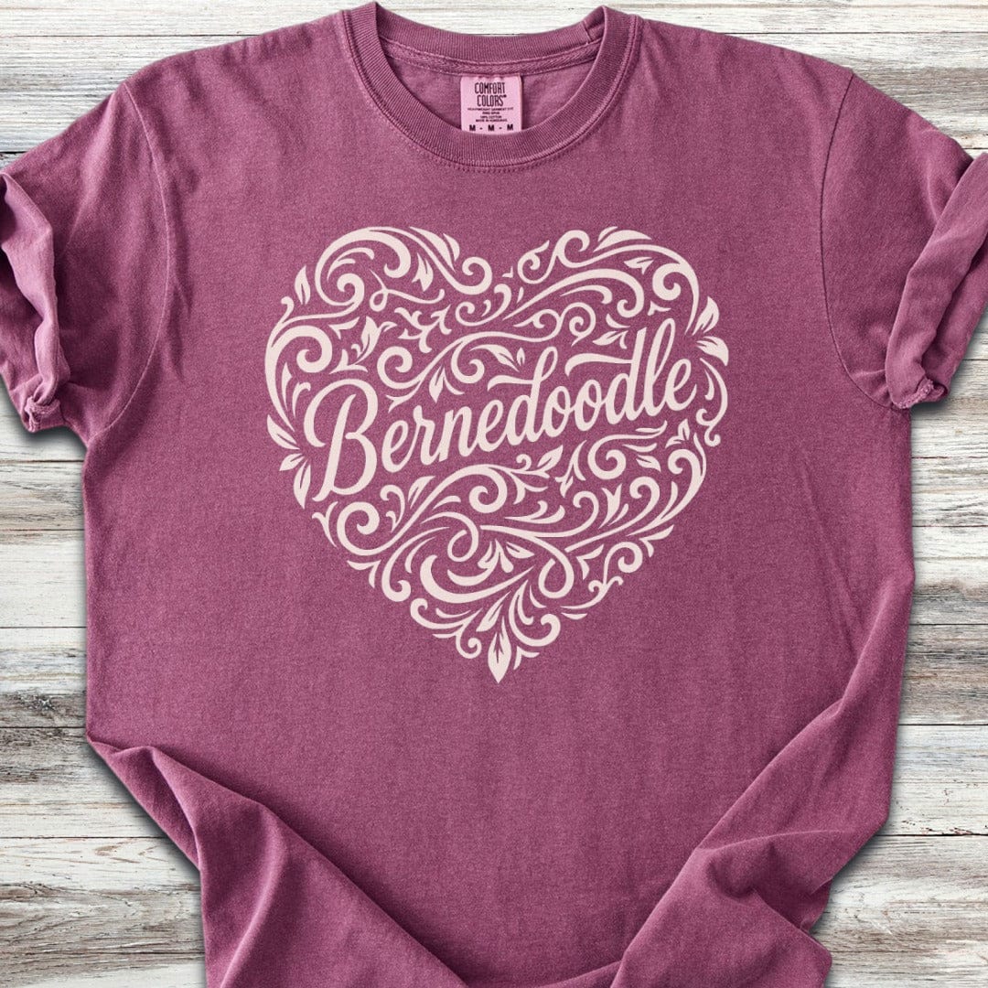 Bernedoodle Heart Script T-Shirt