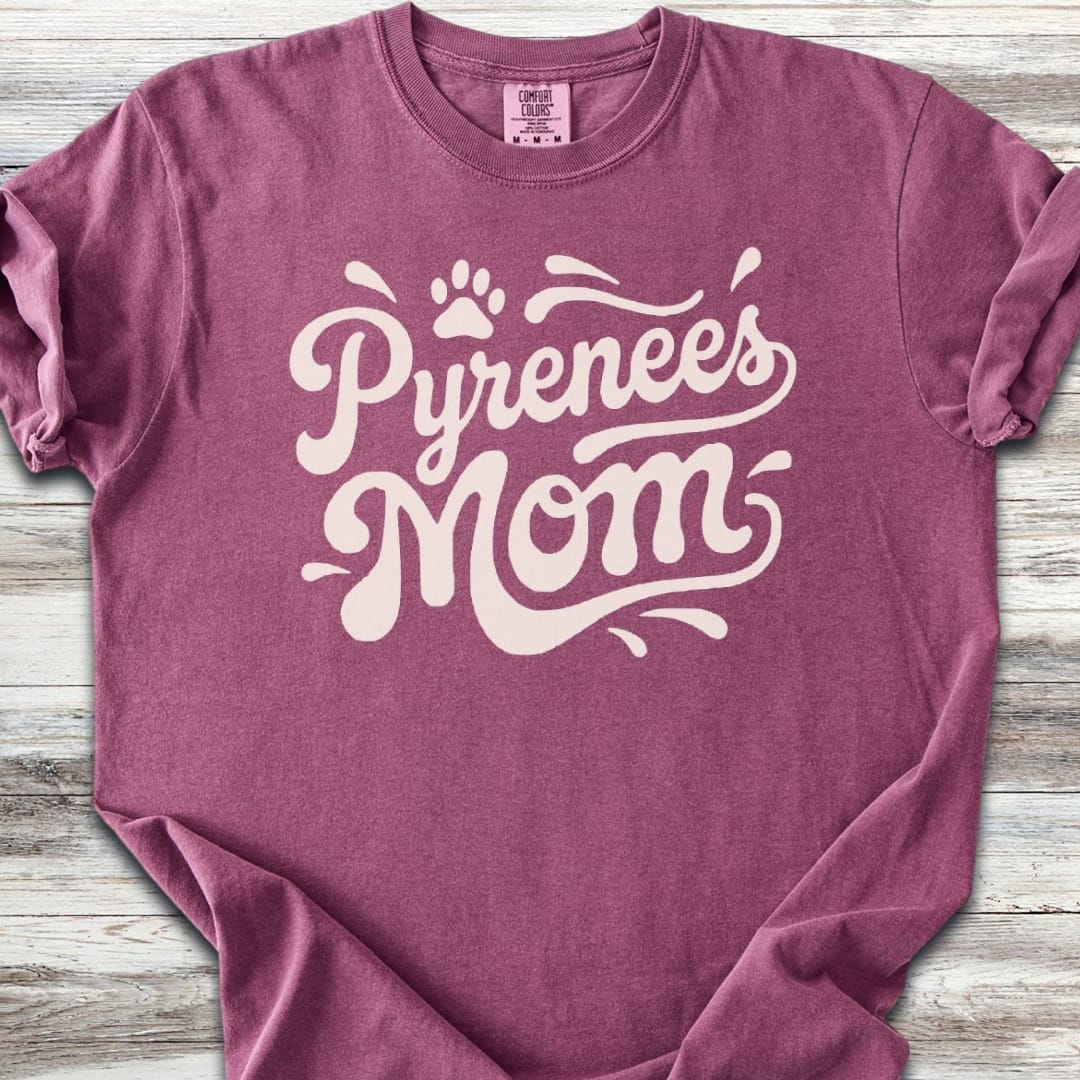 Great Pyrenees Groovy Mom T-Shirt