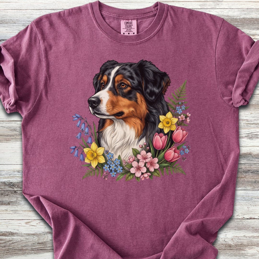 Australian Shepherd Tri Portrait T-Shirt