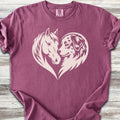 Australian Shepherd Horse Heart Bond T-Shirt