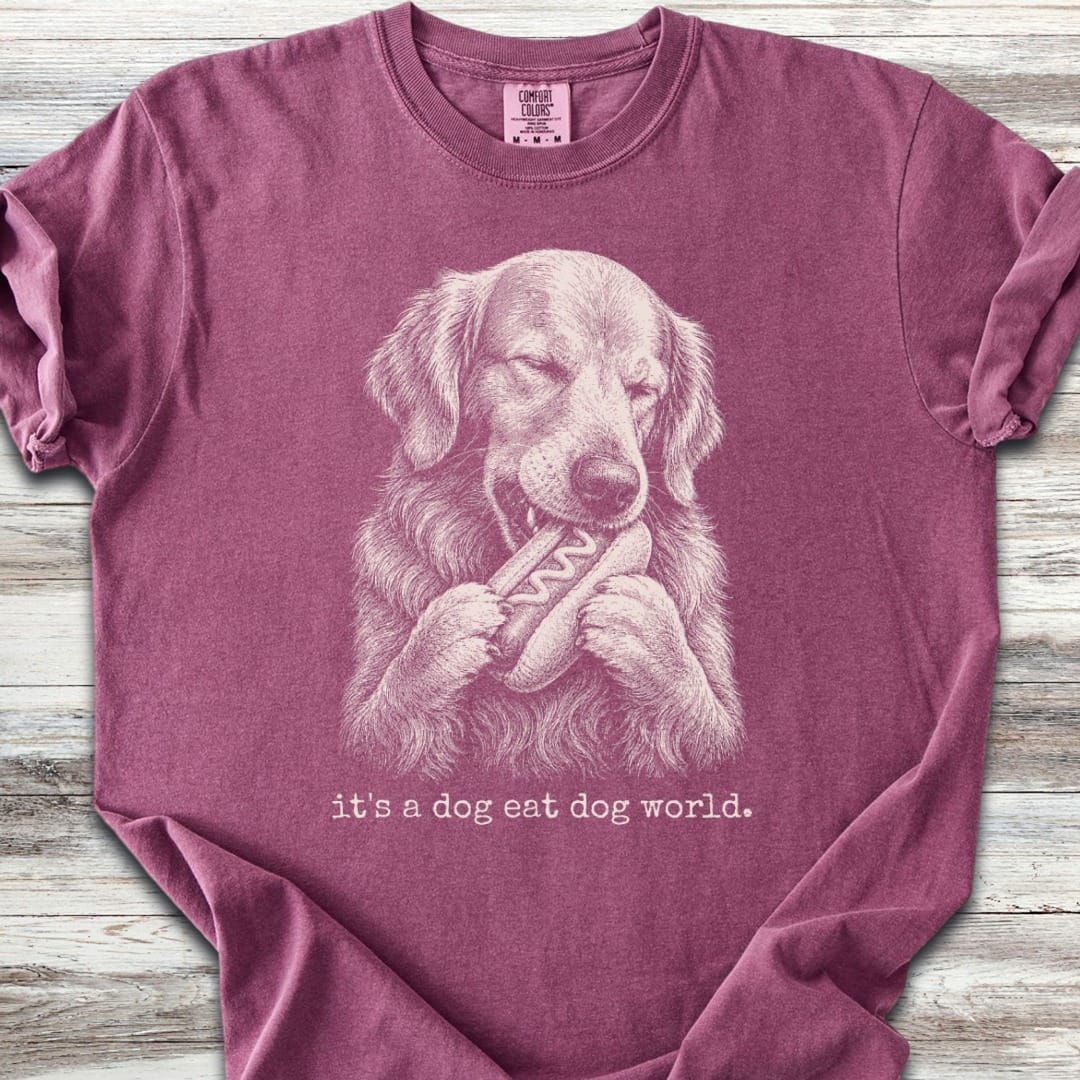 Golden Retriever Dog Eat Dog T-Shirt