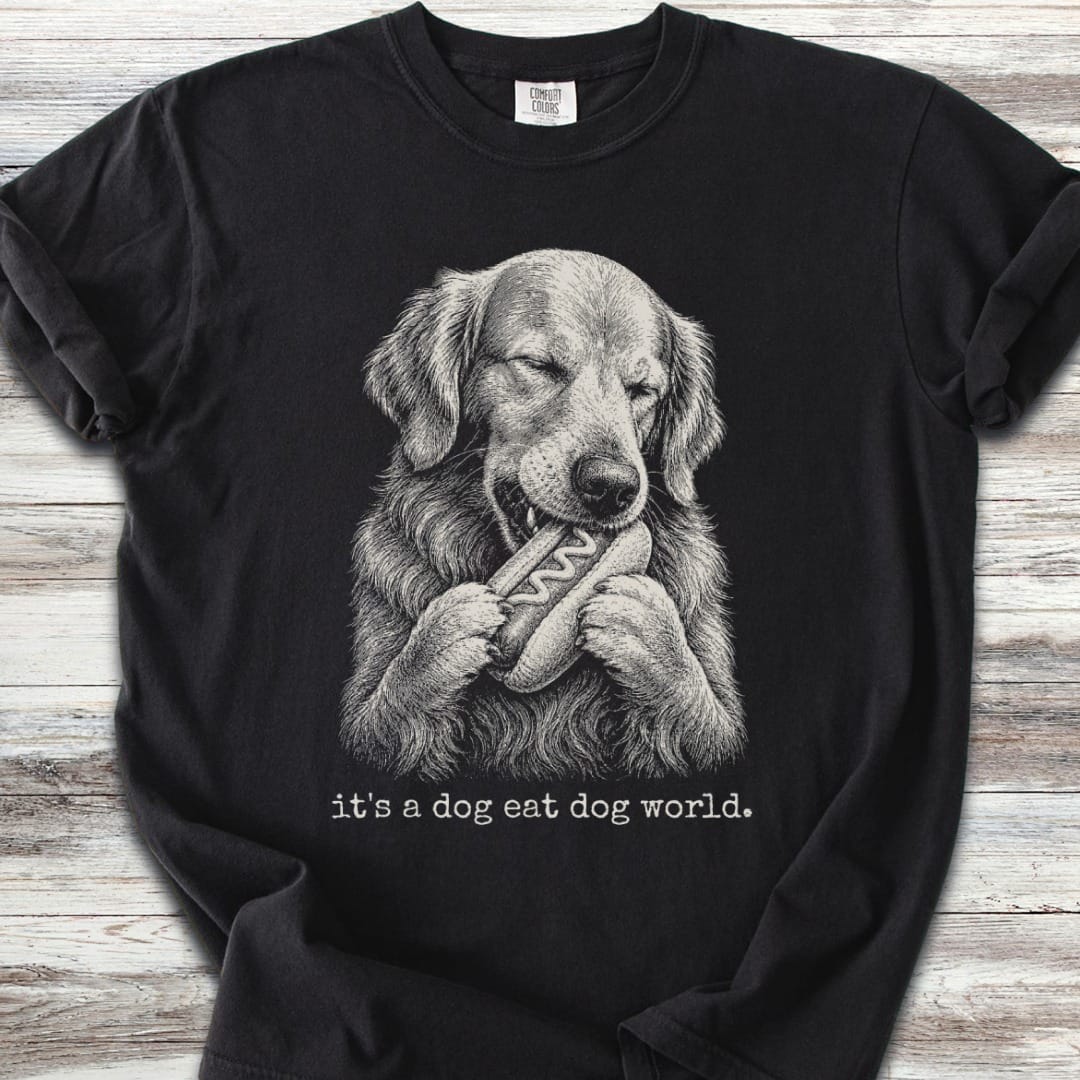 Golden Retriever Dog Eat Dog T-Shirt