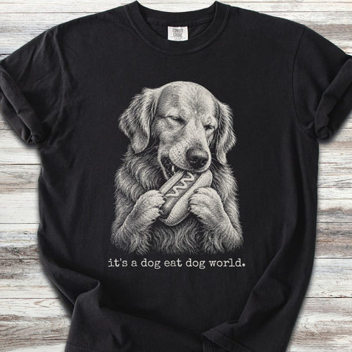 Golden Retriever Dog Eat Dog T-Shirt