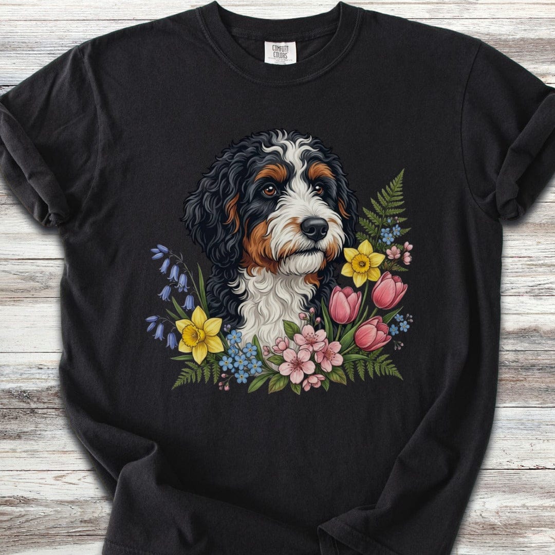 Bernedoodle Spring Portrait T-Shirt