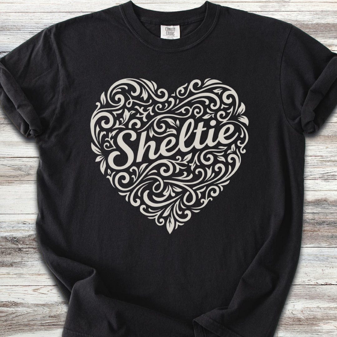 Shetland Sheepdog Heart Script T-Shirt