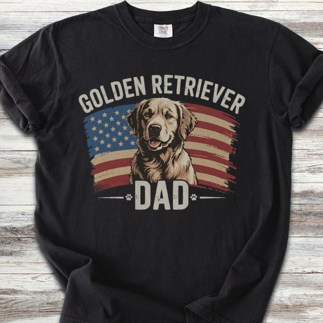 Golden Retriever Dad Flag T-Shirt