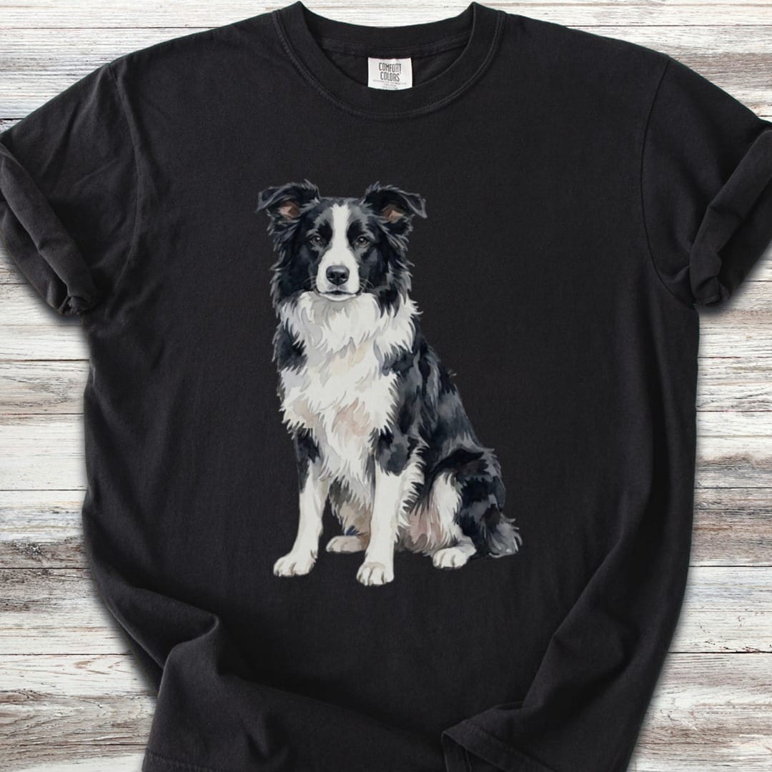Border Collie Watercolor T-Shirt