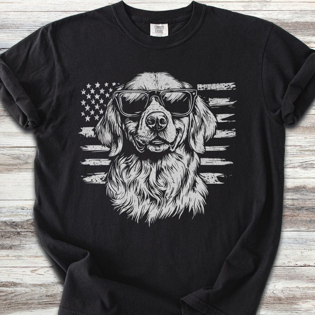Golden Retriever Flag T-Shirt