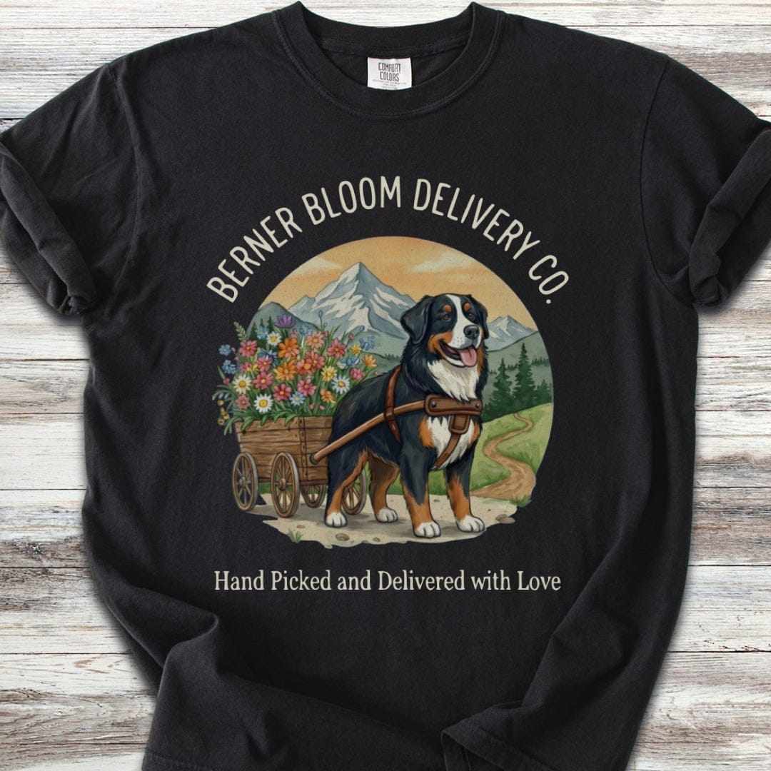 Bernese Mountain Dog Bloom Delivery T-Shirt