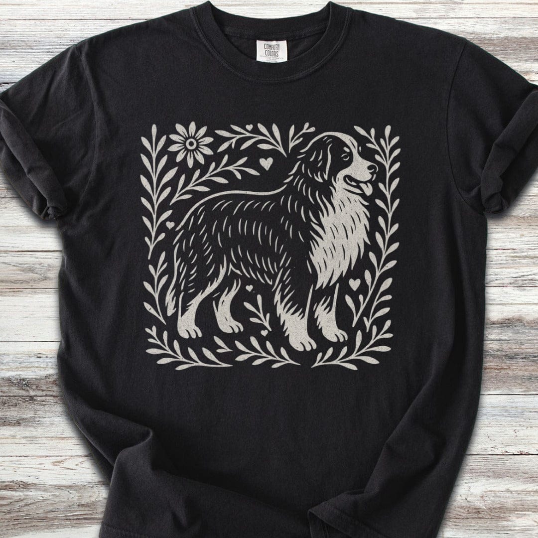 Bernese Mountain Dog Linocut T-Shirt