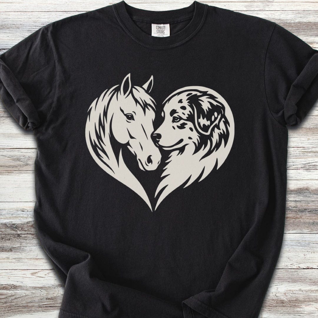American Shepherd Horse Heart Bond T-Shirt