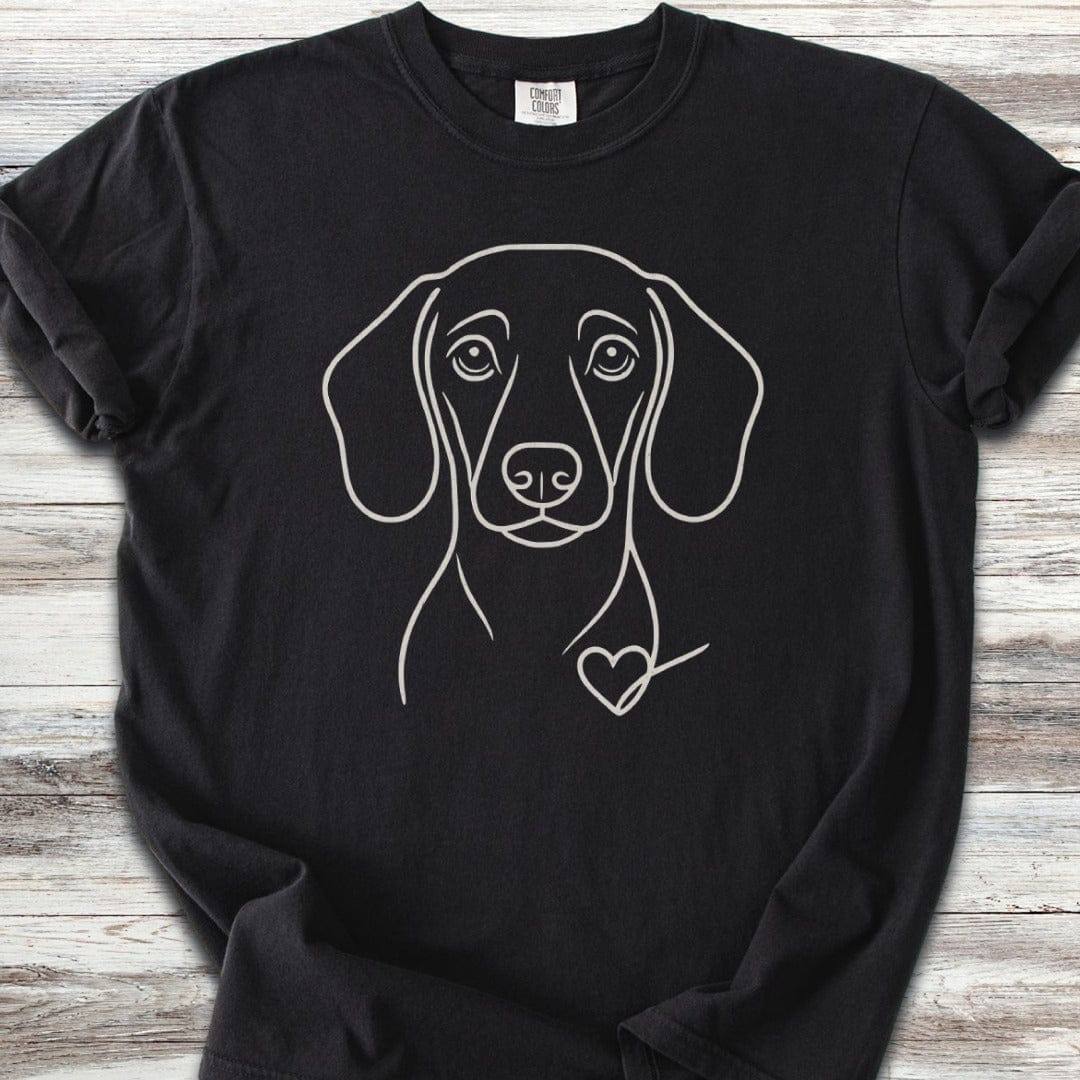 Dachshund Line Art Love T-Shirt