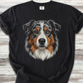 Australian Shepherd Merle Studio Portrait T-Shirt