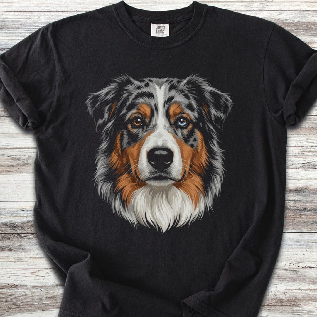 Australian Shepherd Merle Studio Portrait T-Shirt