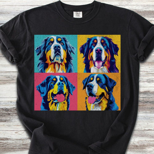 Bernese Mountain Dog Pop Art T-Shirt