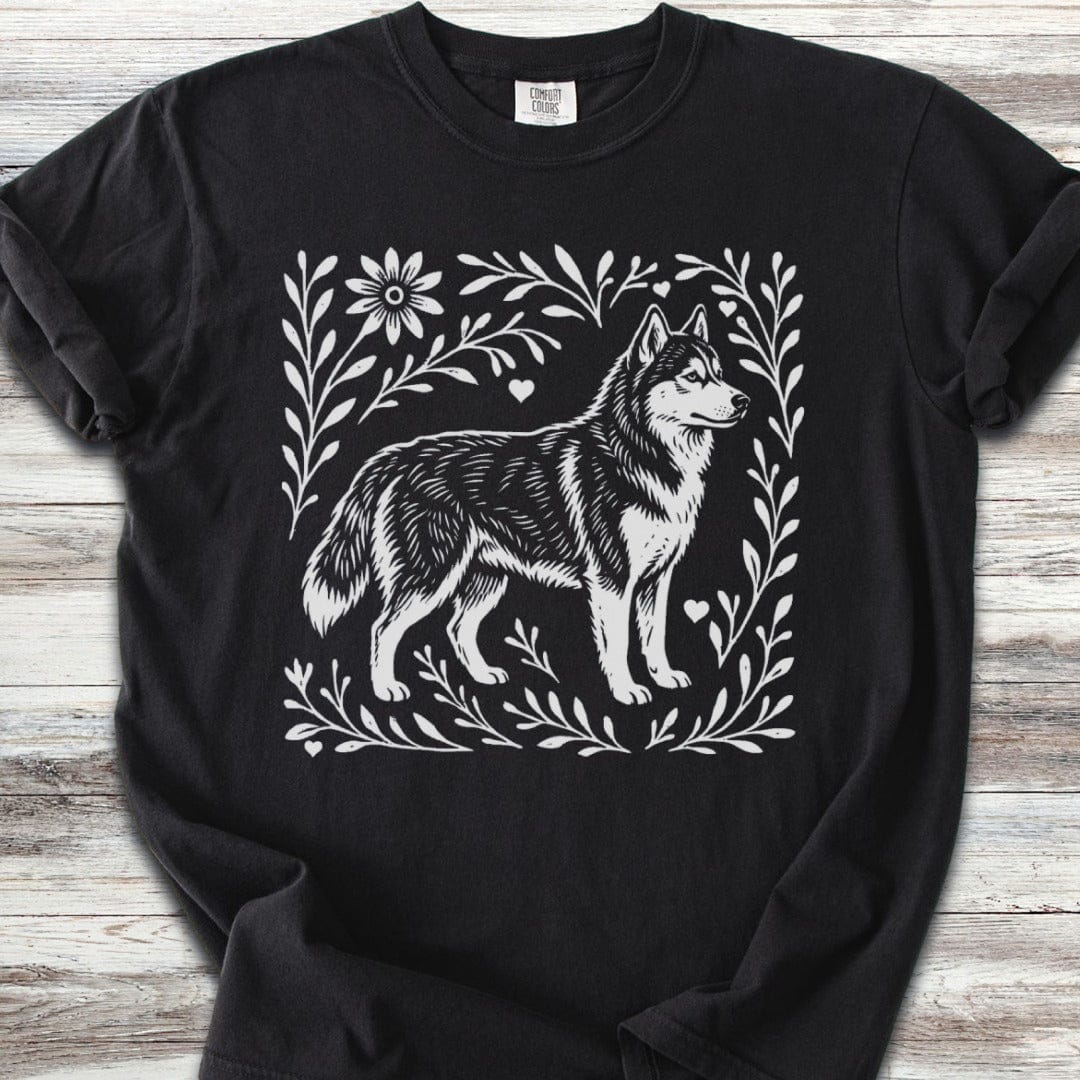 Husky Linocut T-Shirt