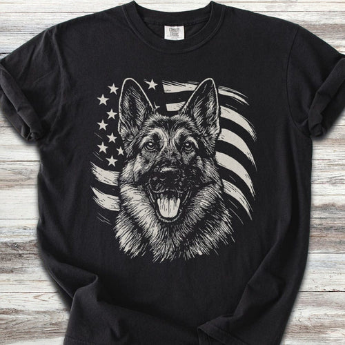 German Shepherd Flag T-Shirt