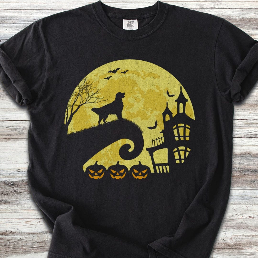 Golden Retriever Halloween Moon T-Shirt