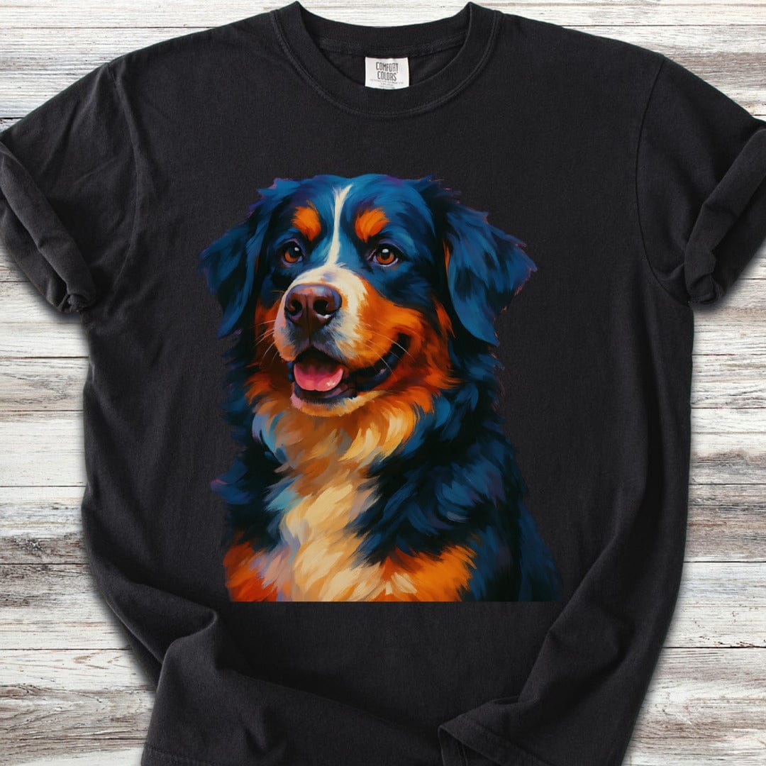 Bernese Mountain Dog Oil Painting T-Shirt