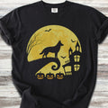 German Shepherd Halloween Moon T-Shirt