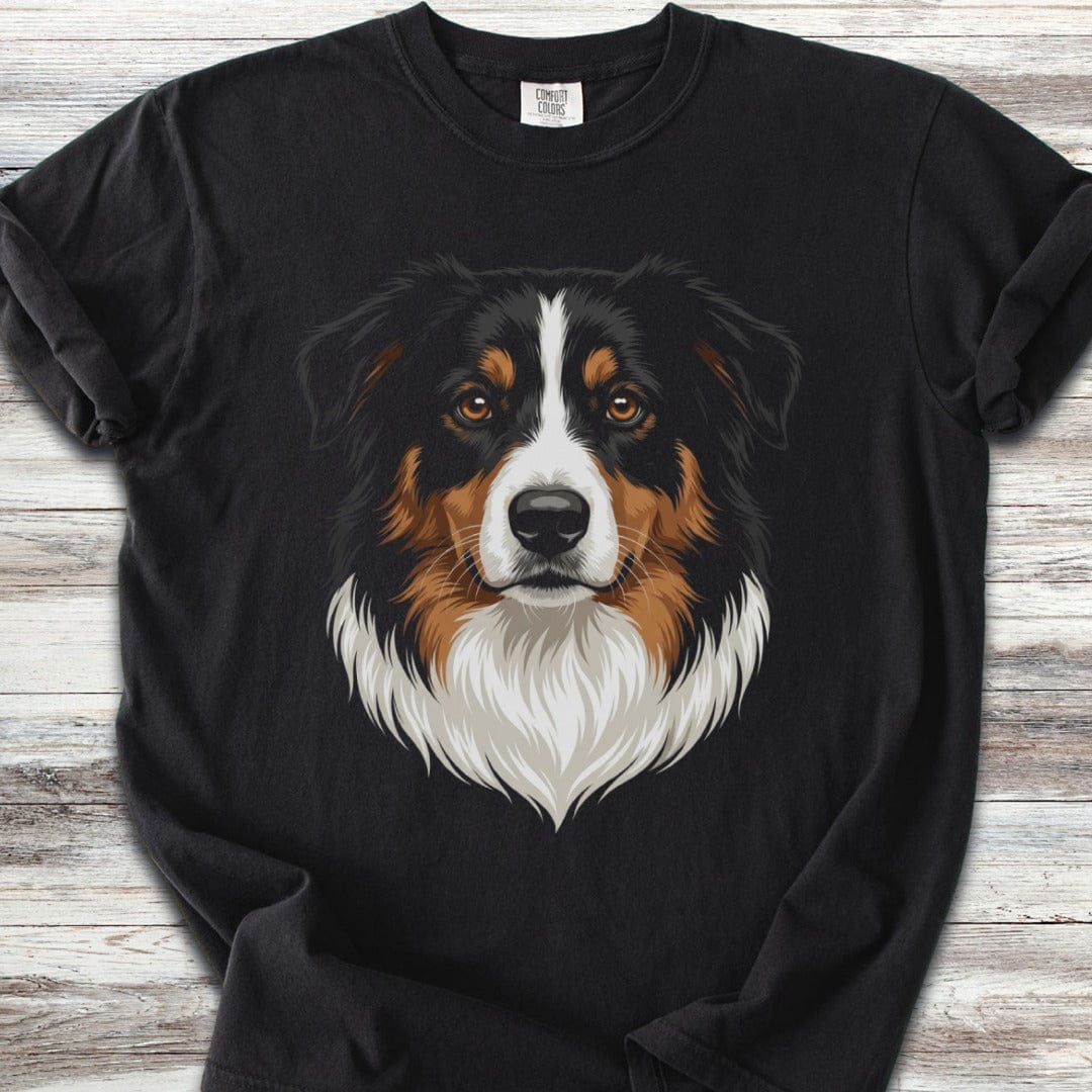 Australian Shepherd Black Tri Studio Portrait T-Shirt