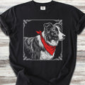 Border Collie Etching T-Shirt