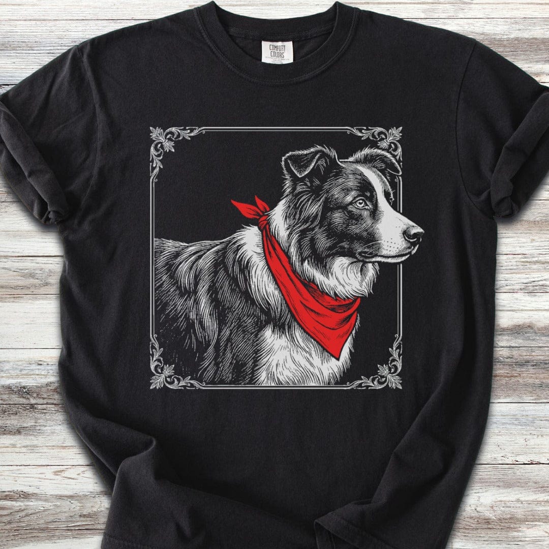 Border Collie Etching T-Shirt