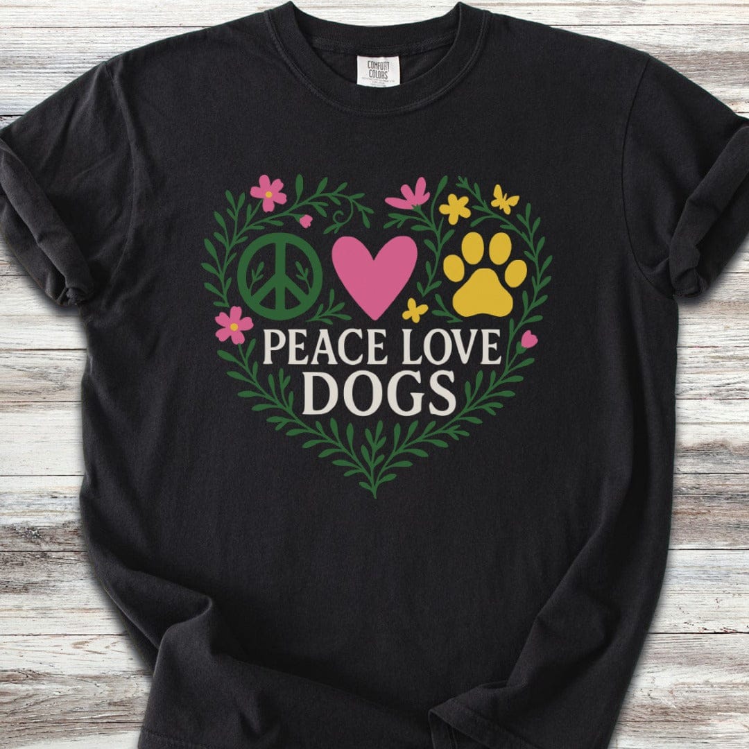 Peace Love Dogs Floral T-Shirt