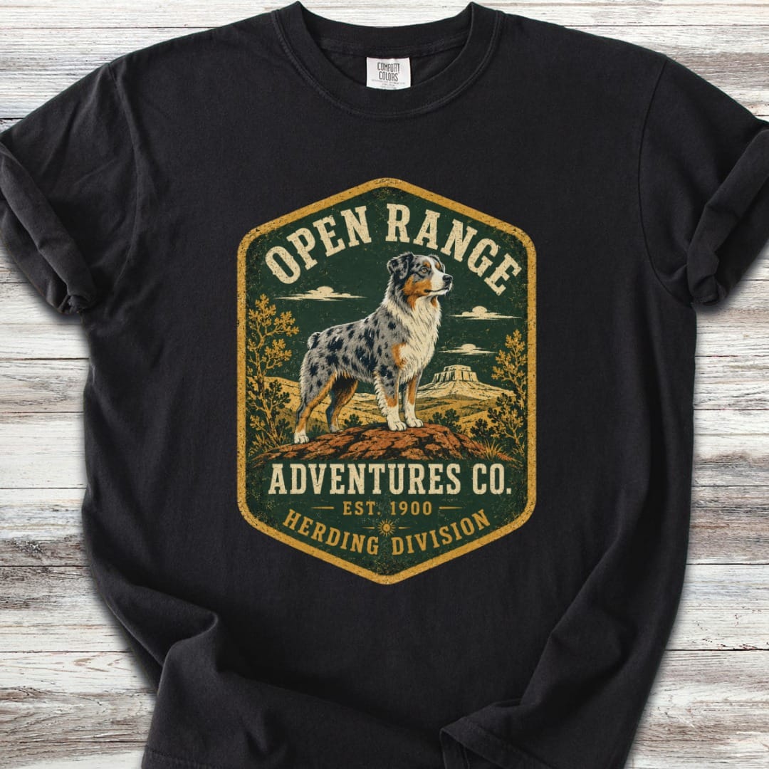 Australian Shepherd Adventures  T-Shirt