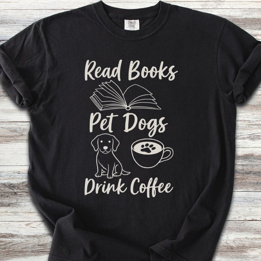 Books Dogs Coffee T-Shirt