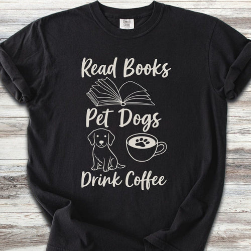 Books Dogs Coffee T-Shirt