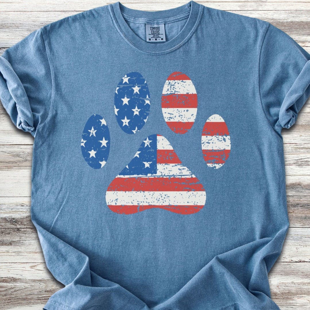 Stars & Stripes Paw Print T-Shirt