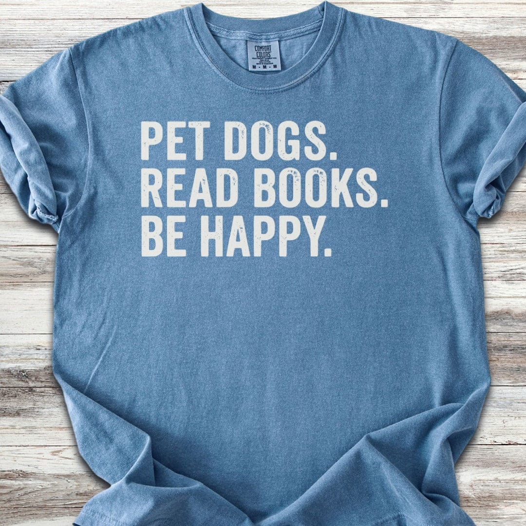 Dogs Books Happy T-Shirt