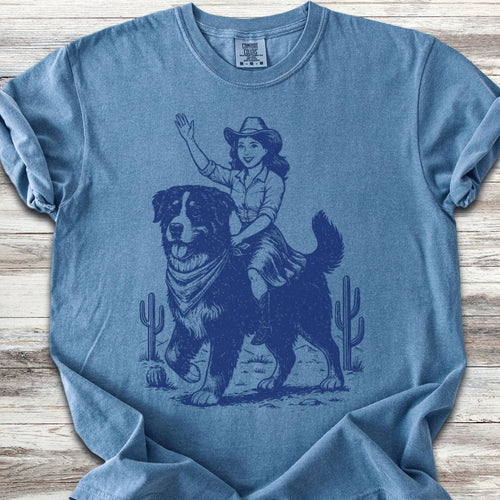 Bernese Mountain Dog Cowgirl T-Shirt