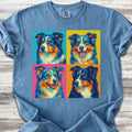Australian Shepherd Pop Art T-Shirt
