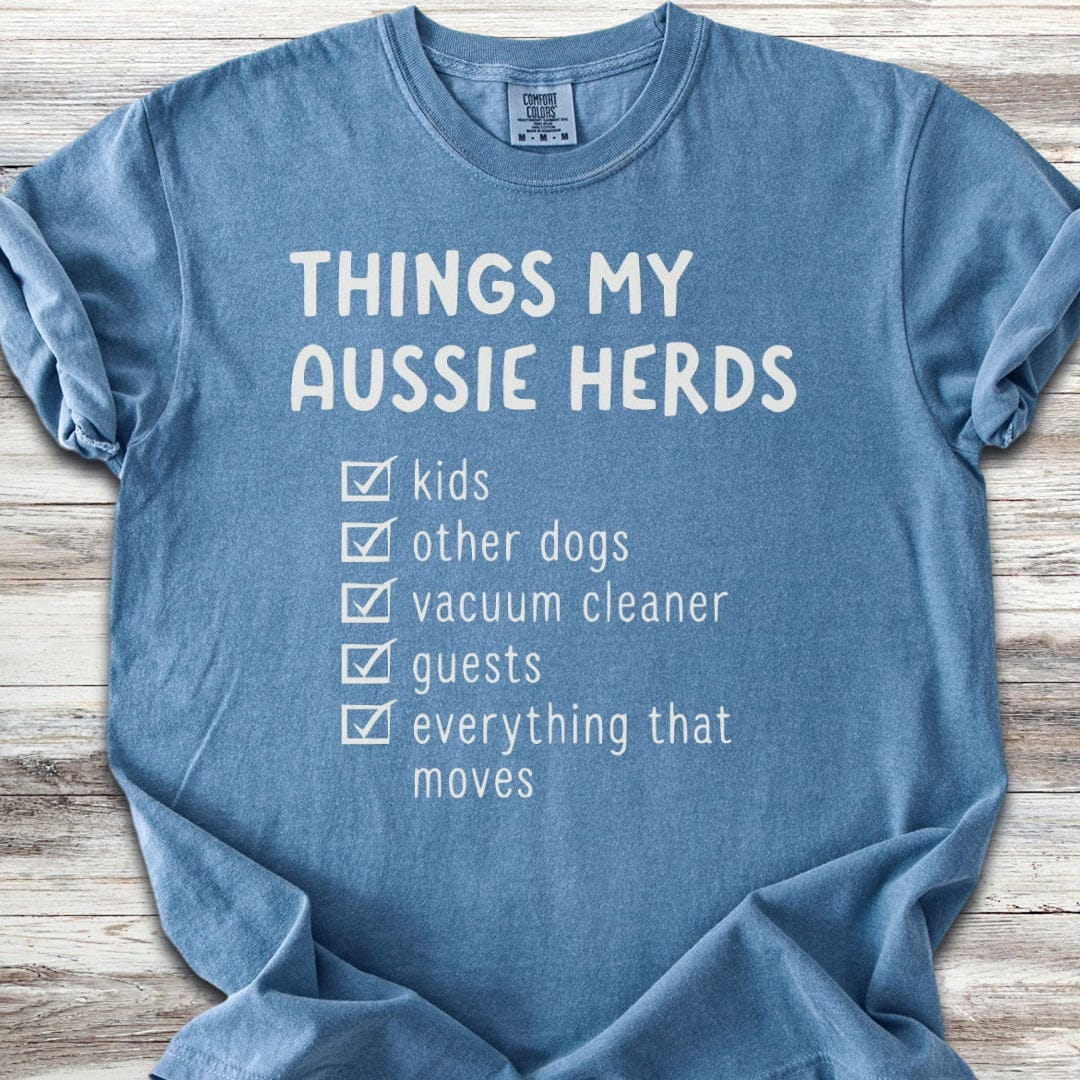 Australian Shepherd Herding List T-Shirt