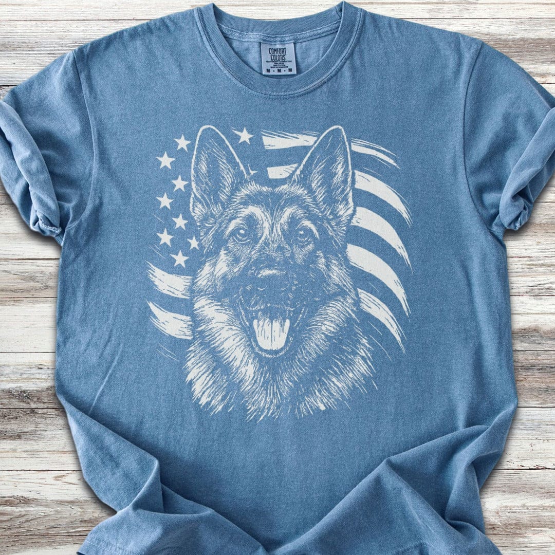 German Shepherd Flag T-Shirt