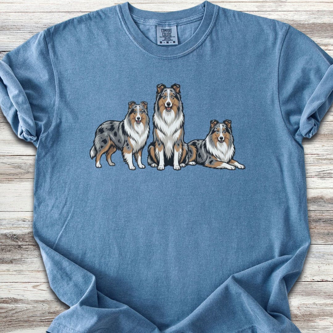 Australian Shepherd Blue Merle Trio T-Shirt