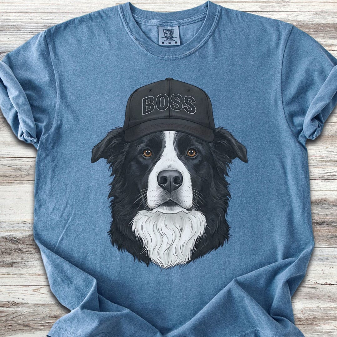 Border Collie Boss Hat T-Shirt