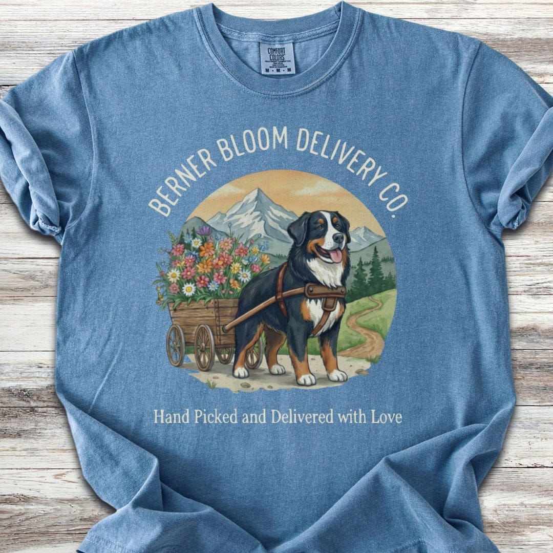 Bernese Mountain Dog Bloom Delivery T-Shirt