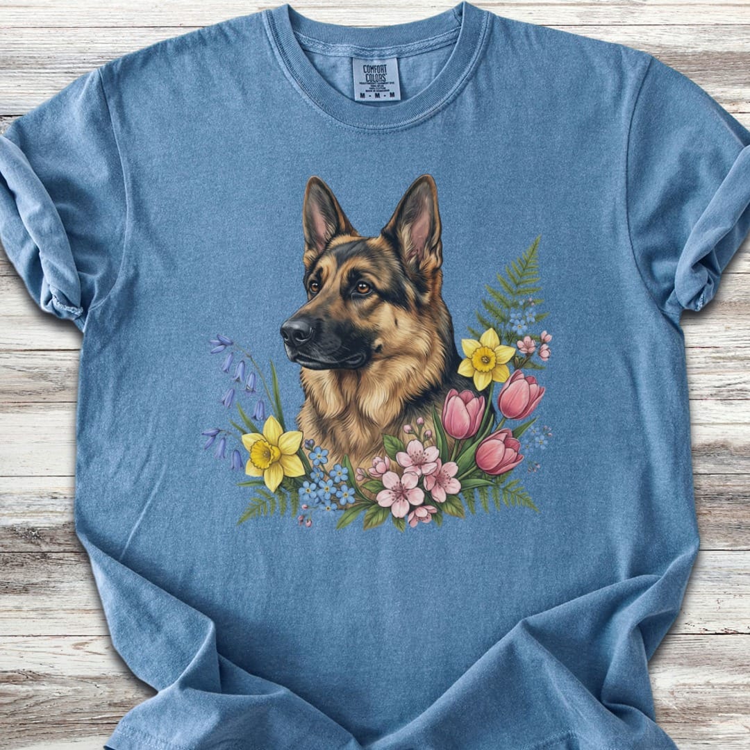 German Shepherd Spring Portrait T-Shirt