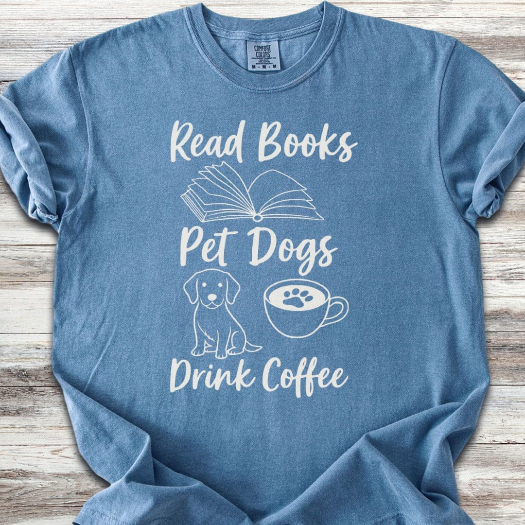 Books Dogs Coffee T-Shirt