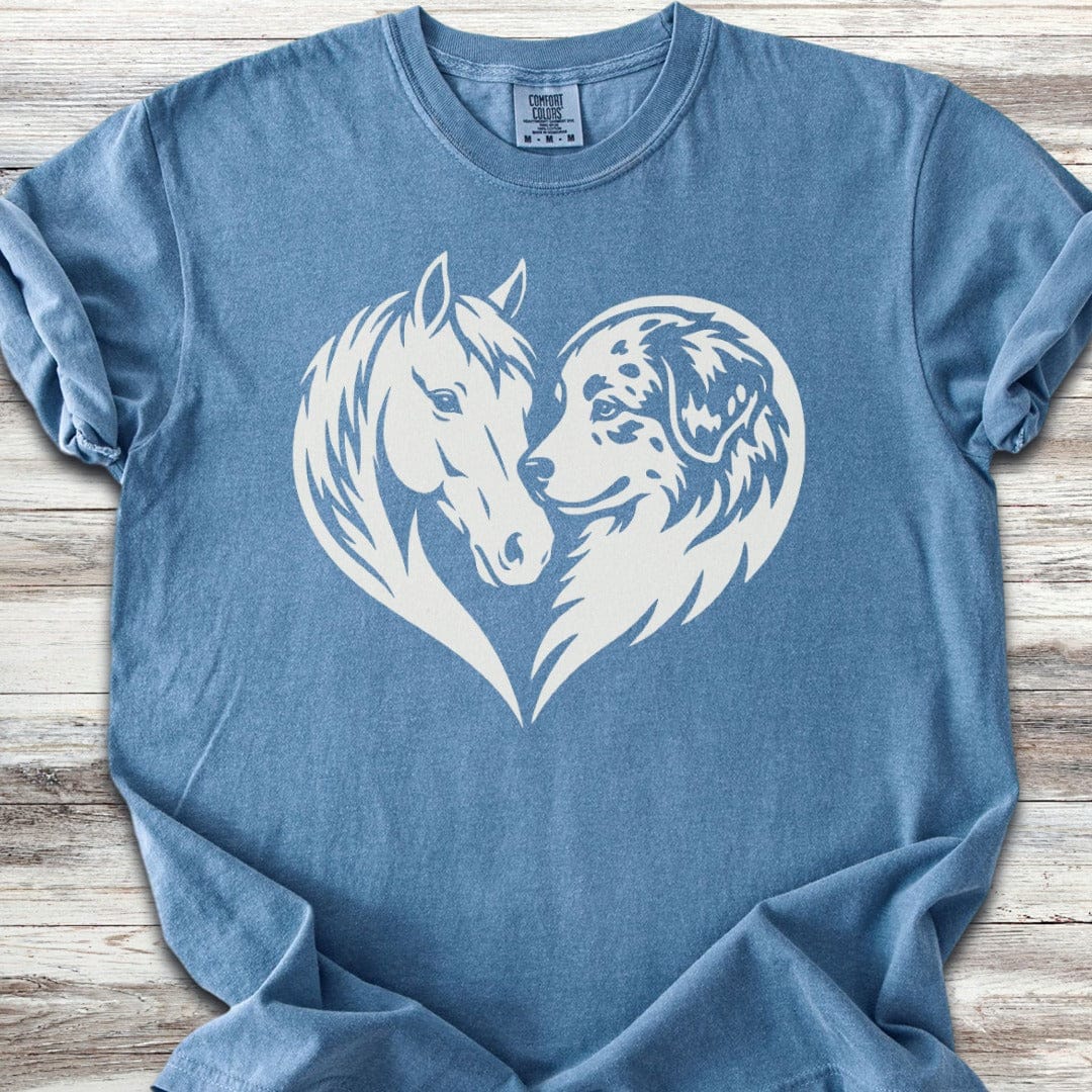 American Shepherd Horse Heart Bond T-Shirt