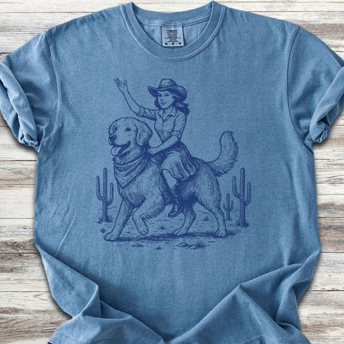 Golden Retriever Cowgirl T-Shirt