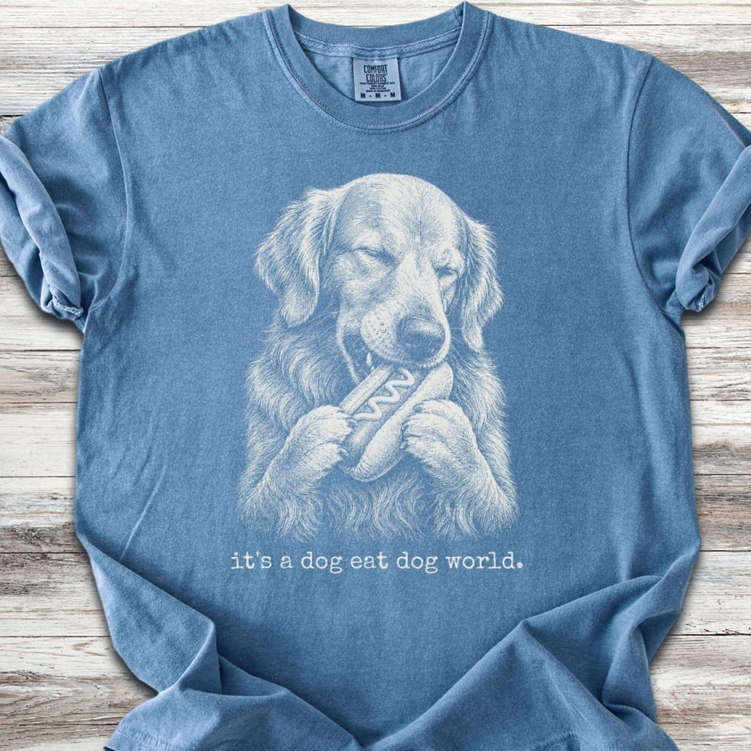 Golden Retriever Dog Eat Dog T-Shirt